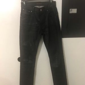 Nudie Slim Jim Coated dry Black